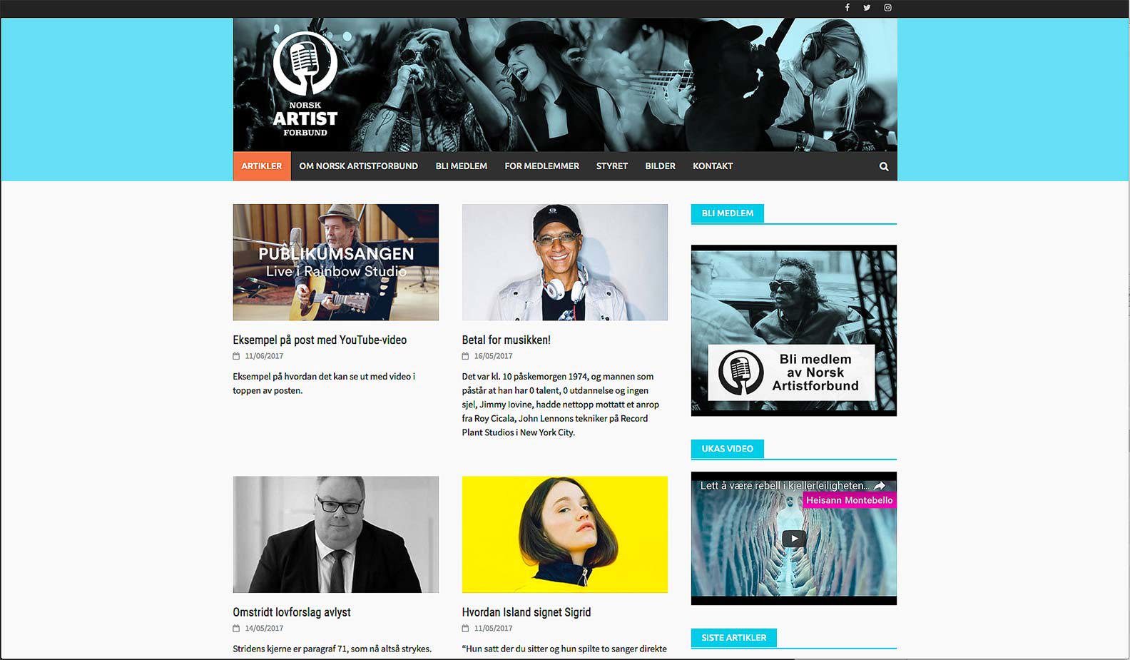 MIDLERTIDIGE NETTSIDER. NYE SIDER UNDER ARBEID